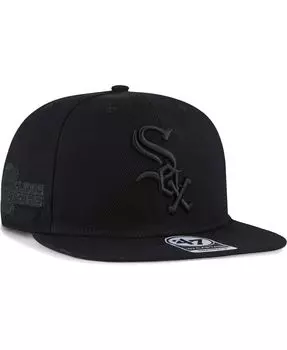 Мужская кепка Chicago White Sox черно-на черном Sure Shot Captain Snapback '47 Brand