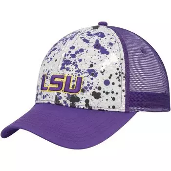 Мужская кепка Colosseum серого/фиолетового цвета LSU Tigers Love Fern Trucker Snapback