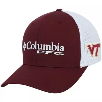 Мужская кепка Columbia Maroon Virginia Tech Hokies Collegiate PFG Flex Hat