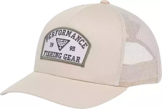 Мужская кепка Columbia PFG Uncharted с сетчатой застежкой на спине, цвет Fossil/PFG Arch 1995