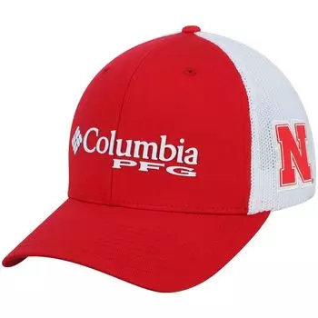 Мужская кепка Columbia Scarlet Nebraska Huskers Collegiate PFG Flex Hat
