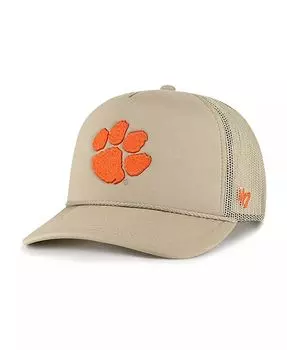 Мужская кепка цвета хаки Clemson Tigers из пенопласта с сетчатой передней частью Trucker Snapback '47 Brand, коричневый