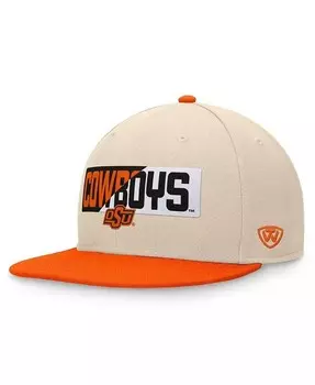 Мужская кепка цвета хаки Oklahoma State Cowboys Goalaso Snapback Top Of The World, белый