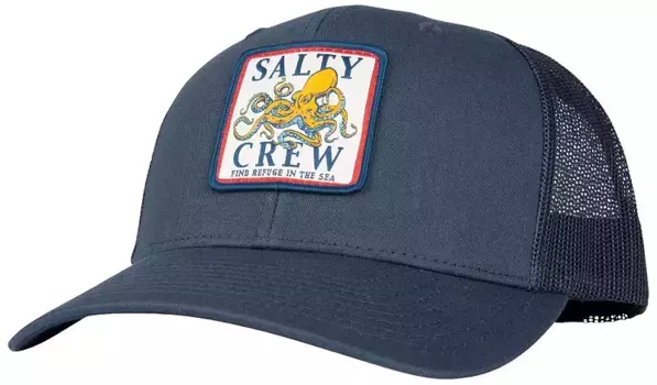 Мужская кепка дальнобойщика Salty Crew с чернилами в стиле ретро, темно-синий