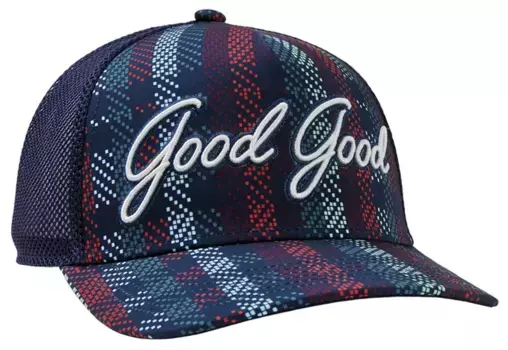 Мужская кепка для гольфа Good Good Golf в клетку Par Plaid, цвет Navy Plaid