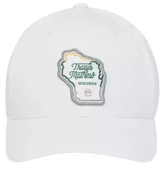 Мужская кепка для гольфа TravisMathew Pavilion 2.0 WI State Fit, белый