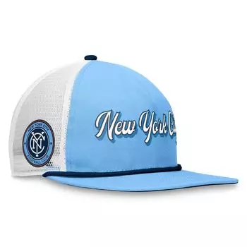 Мужская кепка Fanatics с фирменным логотипом голубого/белого цвета New York City FC True Classic Golf Snapback