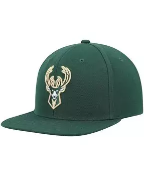 Мужская кепка Hunter Green Milwaukee Bucks Ground 2.0 Snapback Mitchell & Ness