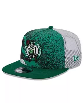 Мужская кепка Kelly Green Boston Celtics Court Sport Speckle 9Fifty Snapback New Era, зеленый