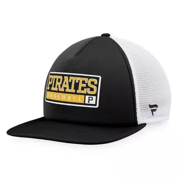 Мужская кепка Majestic Black/White Pittsburgh Pirates Foam Trucker Snapback