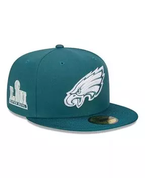 Мужская кепка Midnight Green Philadelphia Eagles Active Ballistic 59FIFTY New Era, зеленый