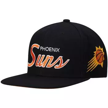 Мужская кепка Mitchell & Ness Black Phoenix Suns Hardwood Classics Script 2.0 Snapback