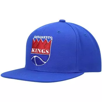 Мужская кепка Mitchell & Ness Blue Sacramento Kings Hardwood Classics Team Ground 2.0 Snapback