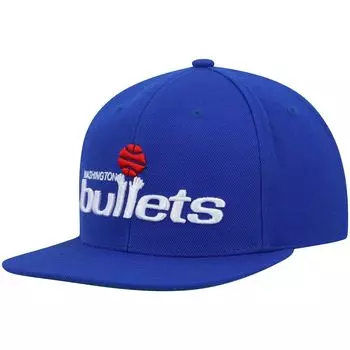 Мужская кепка Mitchell & Ness Blue Washington Bullets Hardwood Classics Team Ground 2.0 Snapback