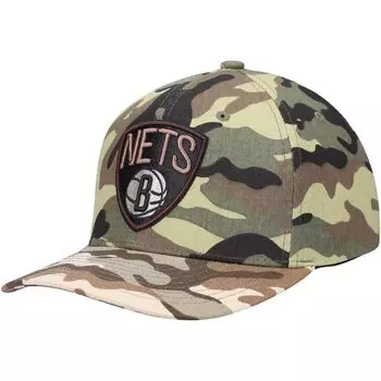 Мужская кепка Mitchell & Ness Camo Brooklyn Nets Woodland Desert Snapback