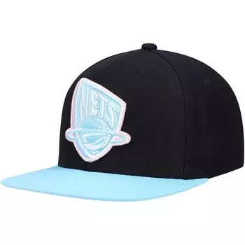 Мужская кепка Mitchell & Ness черного/голубого цвета New Jersey Nets Pastel Snapback