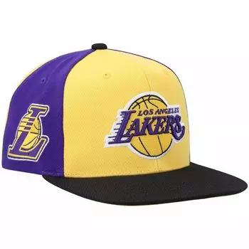 Мужская кепка Mitchell & Ness Gold Los Angeles Lakers On The Block Snapback