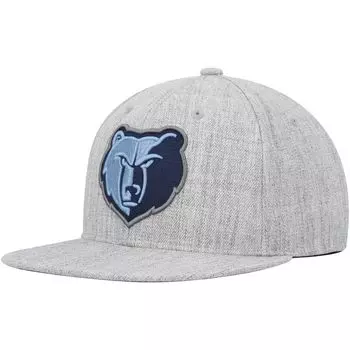 Мужская кепка Mitchell & Ness Heather Grey Memphis Grizzlies Hardwood Classics 2.0 Snapback