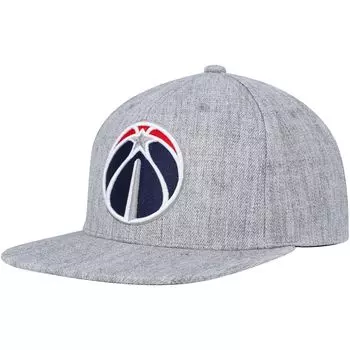 Мужская кепка Mitchell & Ness Heather Grey Washington Wizards Hardwood Classics 2.0 Snapback