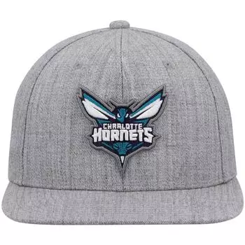 Мужская кепка Mitchell & Ness Heathered Grey Charlotte Hornets 2.0 Snapback