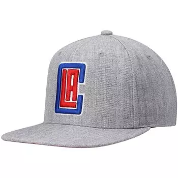 Мужская кепка Mitchell & Ness Heathered LA Clippers 2.0 Snapback серая