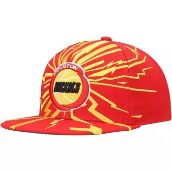 Мужская кепка Mitchell & Ness Red Houston Rockets Hardwood Classics Earthquake Snapback