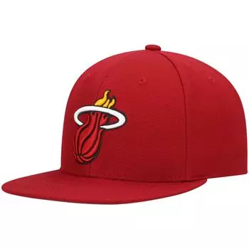 Мужская кепка Mitchell & Ness Red Miami Heat Ground 2.0 Snapback