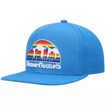 Мужская кепка Mitchell & Ness Royal Denver Nuggets Hardwood Classics Team Ground 2.0 Snapback