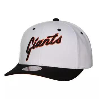 Мужская кепка Mitchell & Ness White San Francisco Giants Cooperstown Collection Pro Crown Snapback