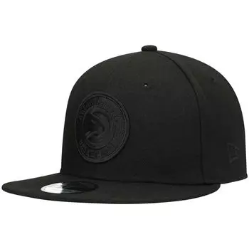 Мужская кепка New Era Atlanta Hawks Black On Black 9FIFTY Snapback