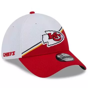 Мужская кепка New Era белая/красная Kansas City Chiefs 2023 Sideline 39THIRTY Flex Hat