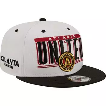 Мужская кепка New Era бело-черная Atlanta United FC Retro Title 9FIFTY Snapback