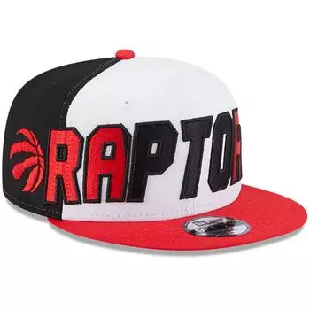 Мужская кепка New Era белого/красного цвета Toronto Raptors Back Half 9FIFTY Snapback