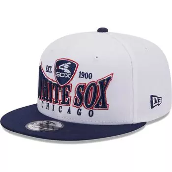 Мужская кепка New Era белого/темно-синего цвета Chicago White Sox Crest 9FIFTY Snapback