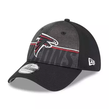 Мужская кепка New Era Black Atlanta Falcons 2023, тренировочный лагерь НФЛ 39THIRTY Flex Fit.