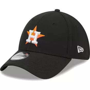 Мужская кепка New Era Black Houston Astros Logo 39THIRTY Flex Hat