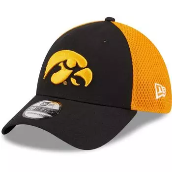 Мужская кепка New Era Black Iowa Hawkeyes Evergreen Neo 39THIRTY Flex Hat
