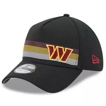 Мужская кепка New Era Black Washington Commanders Flawless Stripe 39THIRTY Flex Hat