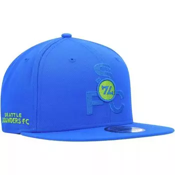 Мужская кепка New Era Blue Seattle Sounders FC Kick Off 9FIFTY Snapback