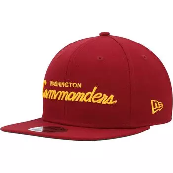 Мужская кепка New Era бордового цвета Washington Commanders Griswold Original Fit 9FIFTY Snapback