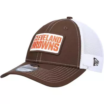 Мужская кепка New Era Brown Cleveland Browns 9FORTY Trucker Snapback