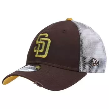 Мужская кепка New Era Brown San Diego Padres Team Rustic Trucker 9TWENTY Snapback