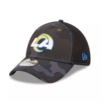 Мужская кепка New Era Camo/черная с логотипом Los Angeles Rams Neo 39THIRTY Flex Hat