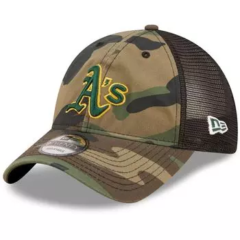 Мужская кепка New Era Camo Oakland Athletics Trucker 9TWENTY Snapback