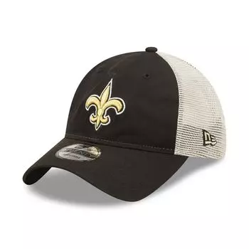 Мужская кепка New Era черная/натуральная New Orleans Saints Loyal 9TWENTY Trucker Snapback