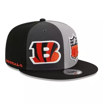 Мужская кепка New Era черно-серая Cincinnati Bengals 2023 Sideline 9FIFTY Snapback