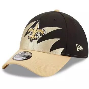 Мужская кепка New Era черно-золотая New Orleans Saints Surge 39THIRTY Flex Hat