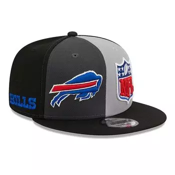 Мужская кепка New Era черного/серого цвета Buffalo Bills 2023 Sideline 9FIFTY Snapback