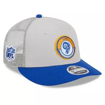 Мужская кепка New Era Cream/Royal Los Angeles Rams 2023 Sideline Historic Low Profile 9FIFTY Snapback Hat
