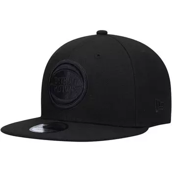 Мужская кепка New Era Detroit Pistons Black On Black 9FIFTY Snapback